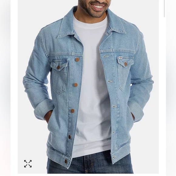 NWOT Wrangler Jean Jacket Vintage Inspired Retro Geometric Back Southwestern MD - Picture 2 of 15